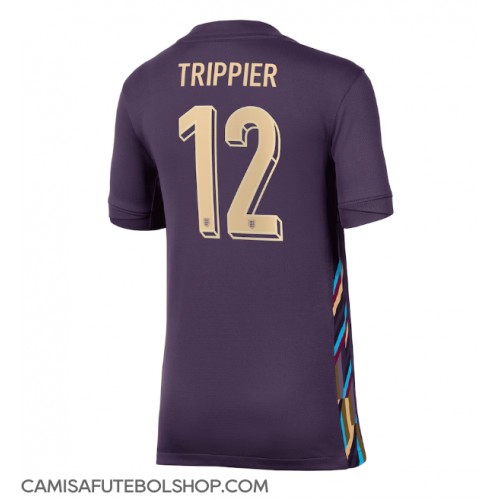 Camisa de time de futebol Inglaterra Kieran Trippier #12 Replicas 2º Equipamento Feminina Europeu 2024 Manga Curta